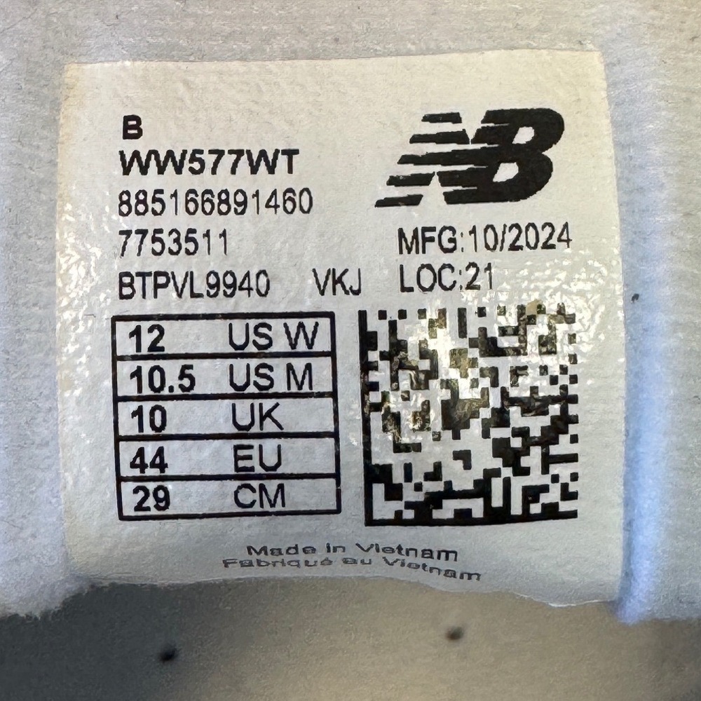 New Balance 577 SL-2 Shoes Mens 10.5 B Womens 12 WW577WT ABZORB White Walking - Picture 9 of 9